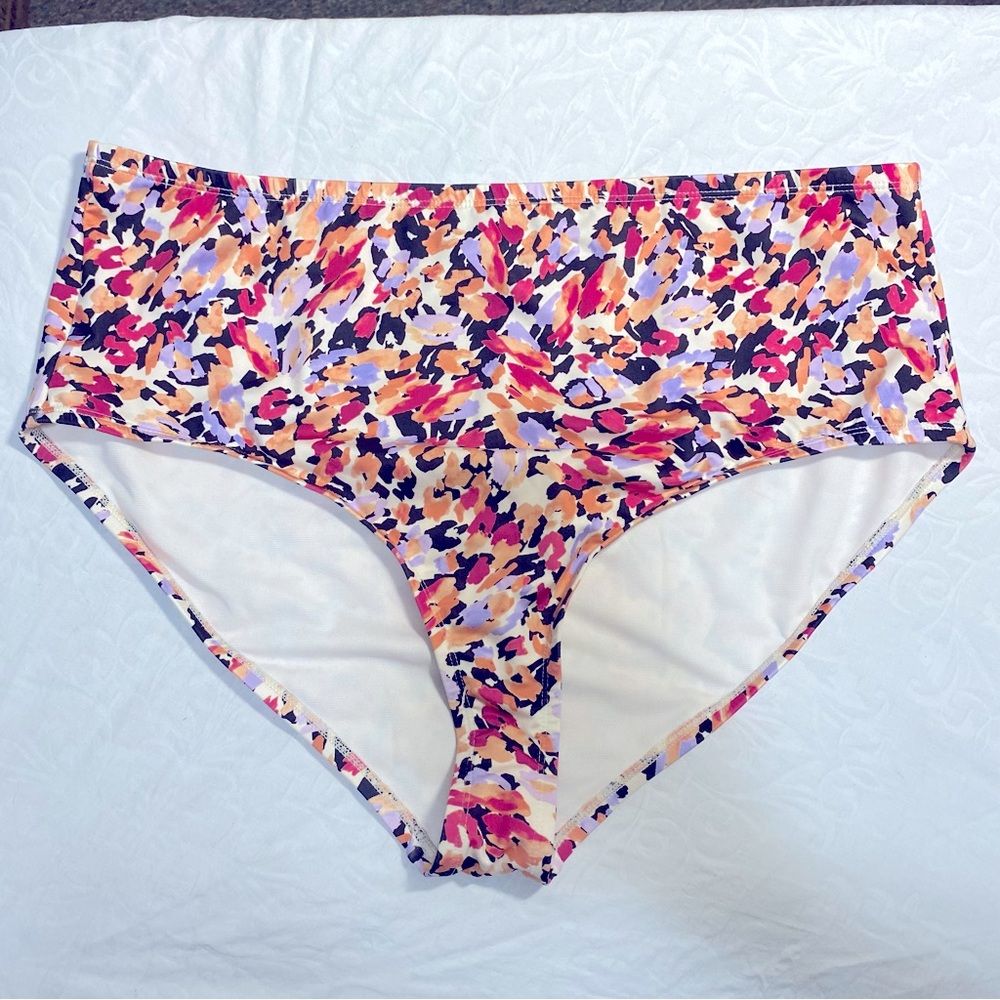 Hurley Women’s 3X Swim Suit Bikini Bottoms Swimwear Briefs High Waisted Colorful